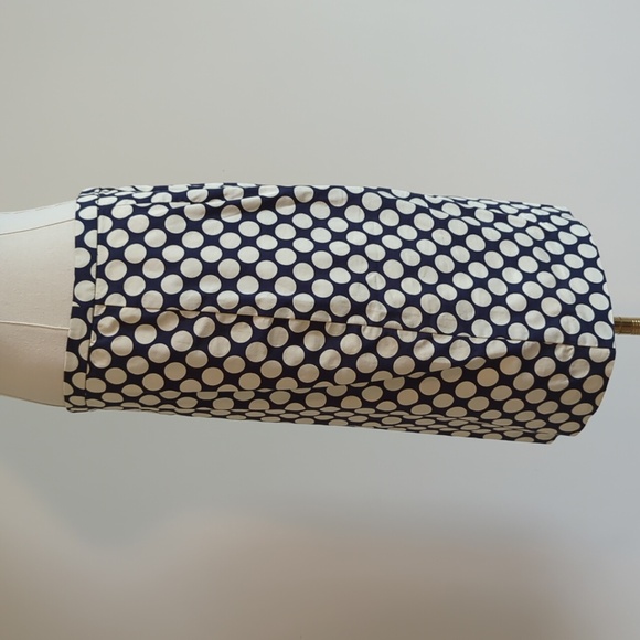 JCrew size 4 navy with ivory polka dots pencil skirt - Picture 5 of 7